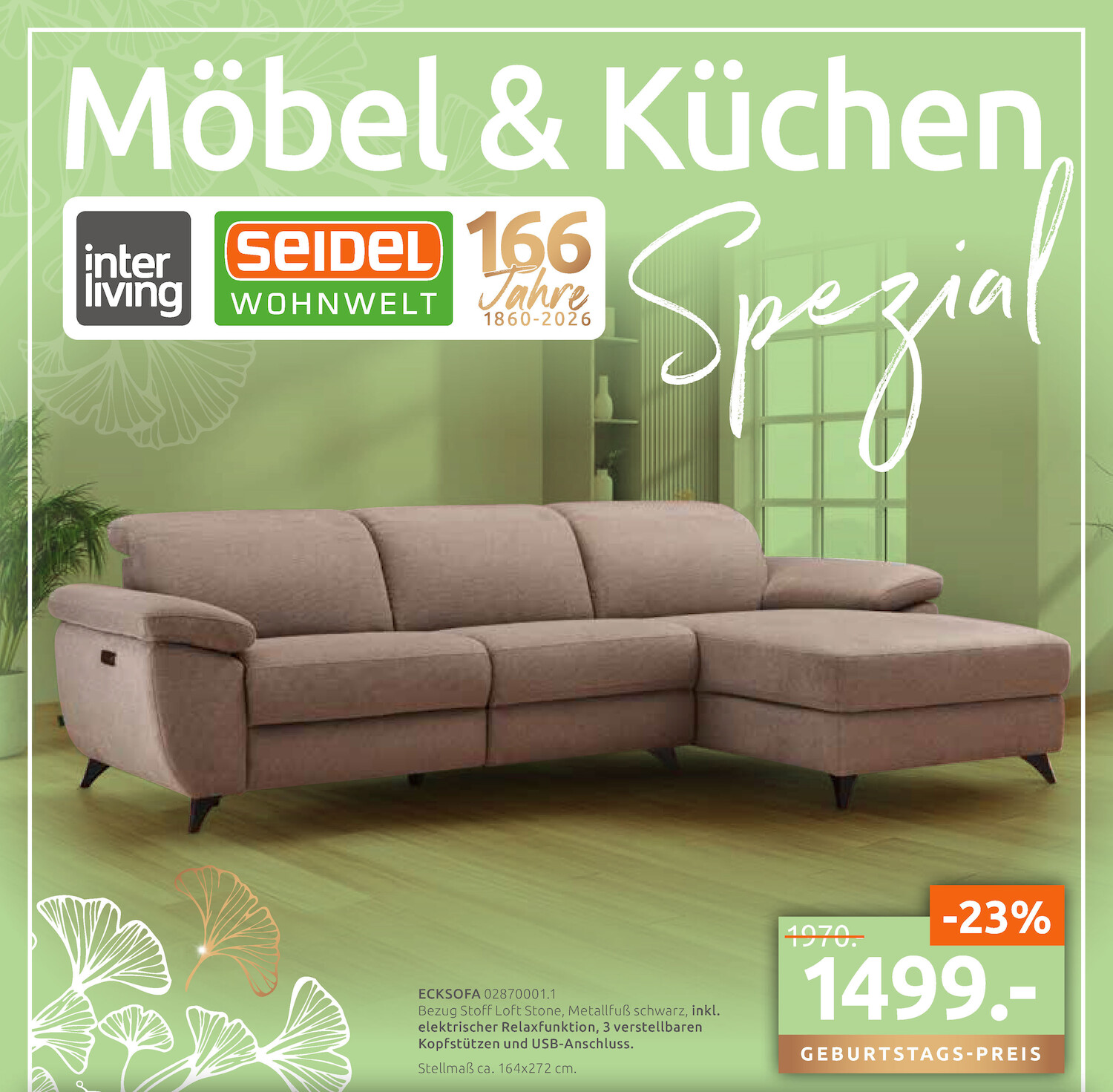 Person schaut auf Tablet mit Sommerspezial-Angeboten bis zu 30 % auf Möbelneubestellungen
